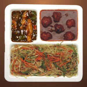 Hakka Nooldes with Manchurian & Chilly Paneer